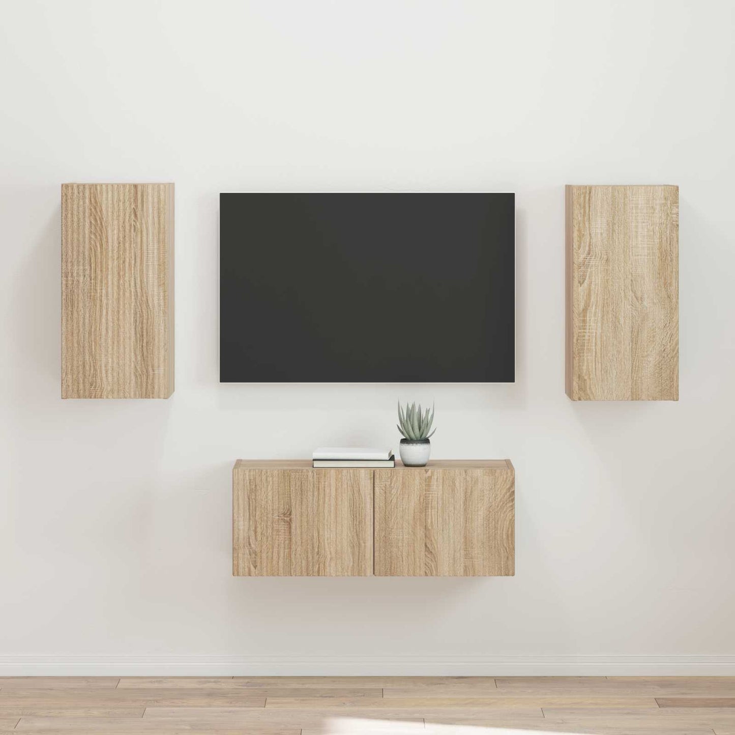 Set mobile TV 2 pcs Rovere Sonoma Legno multistrato