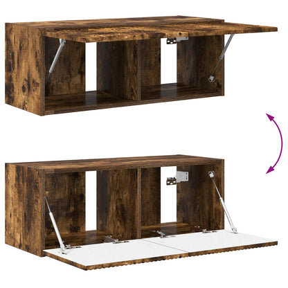 Set mobile TV 2 pcs Rovere fumé Legno ingegnerizzato