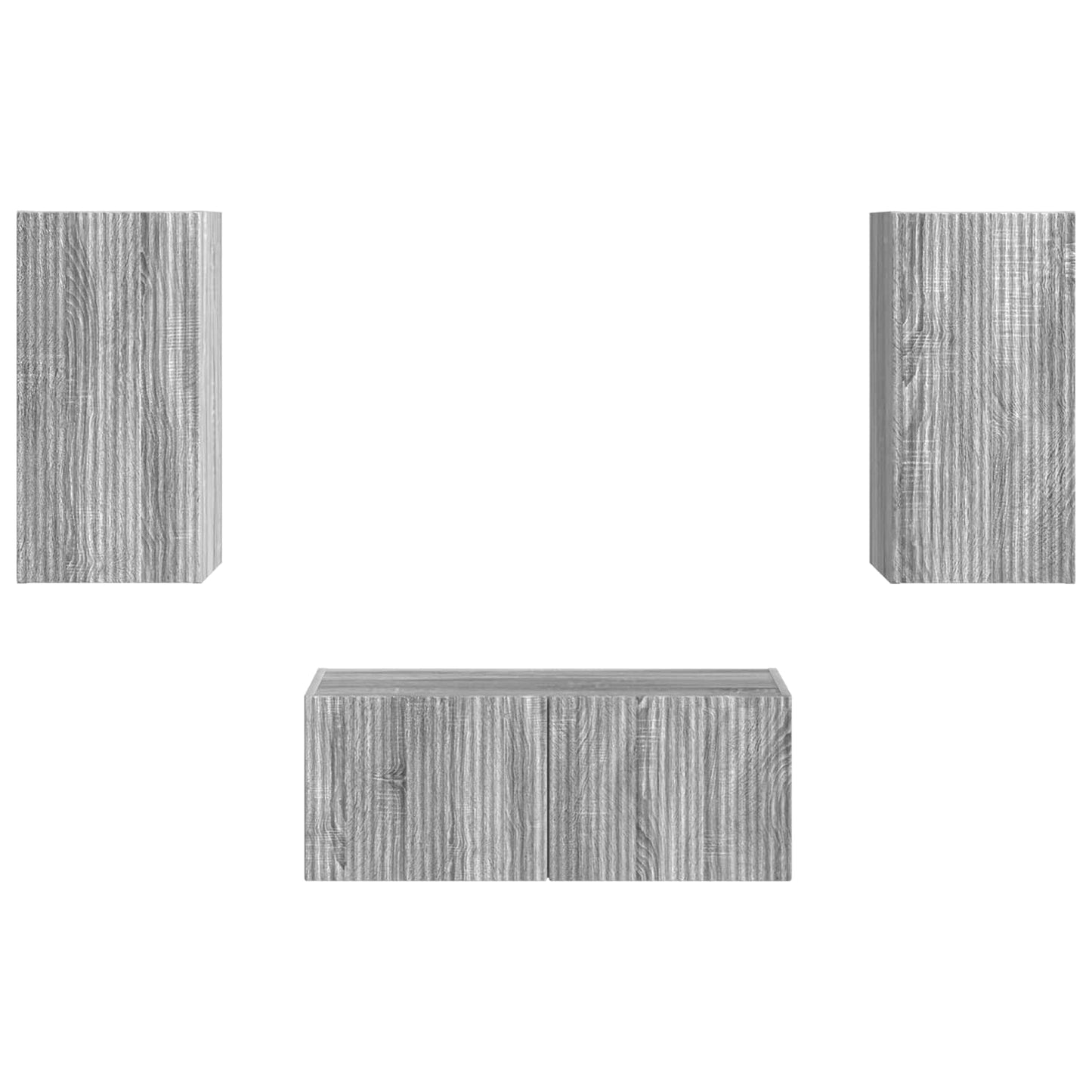 Set mobile TV 2 pcs Grigio Sonoma Legno multistrato