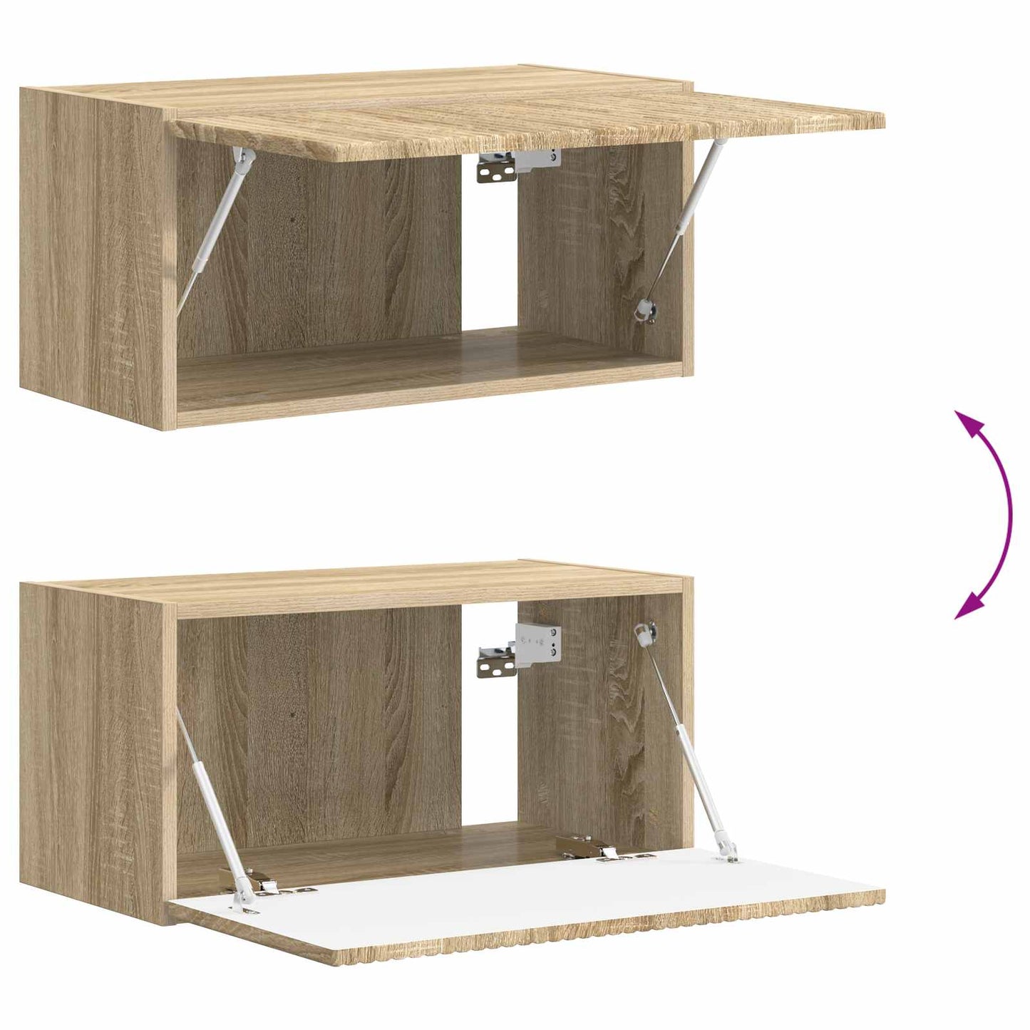 Set mobile TV 2 pcs Rovere Sonoma Legno multistrato | homemem39