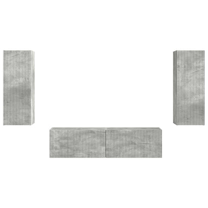 Set mobile TV 2 pcs Grigio cemento Legno multistrato