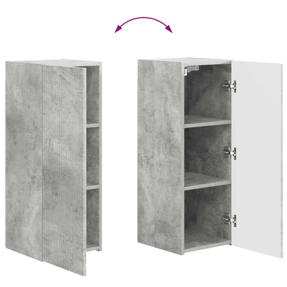 Set mobile TV 2 pcs Grigio cemento Legno multistrato