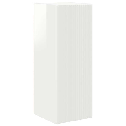 Set mobile TV 2 pcs Bianco Lucido Legno multistrato