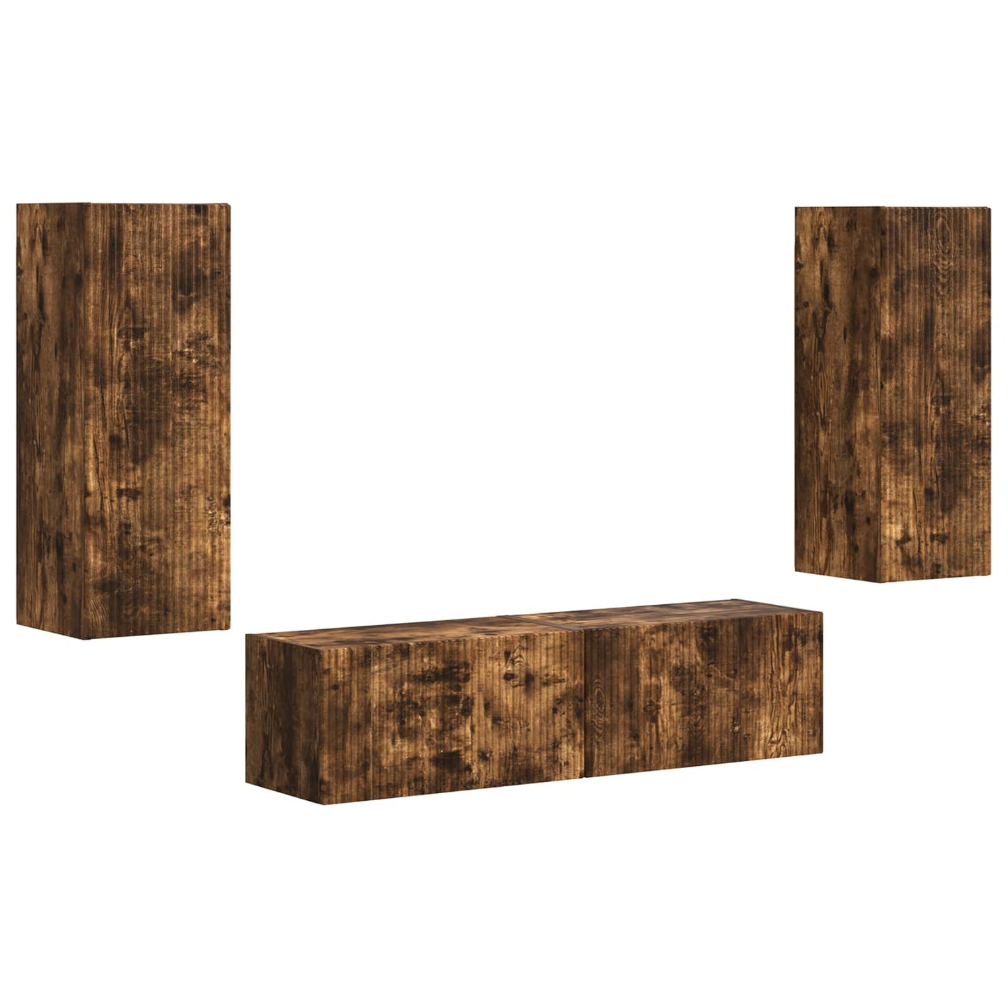 Set mobile TV 2 pcs Rovere fumé Legno multistrato