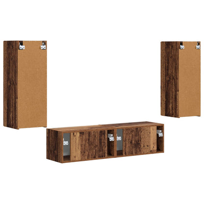 Set mobile TV 2 pcs Legno vecchio Legno multistrato