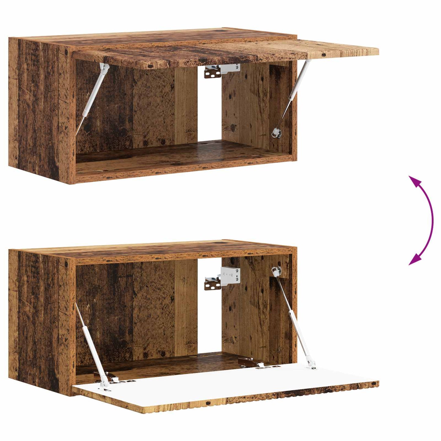 Set mobile TV 2 pcs Legno vecchio Legno multistrato