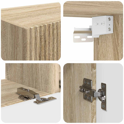 Set mobile TV 3 pcs Rovere Sonoma Legno multistrato | homemem39
