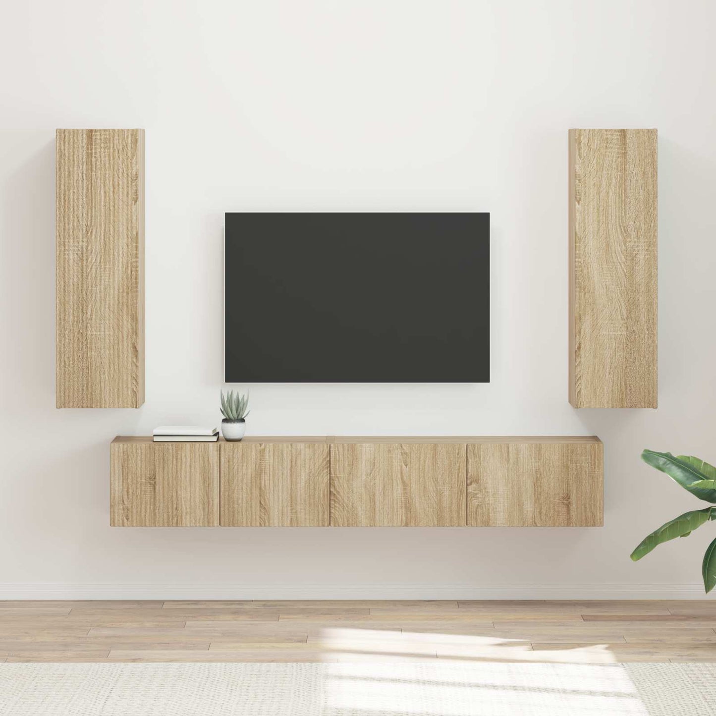 Set mobile TV 3 pcs Rovere Sonoma Legno multistrato