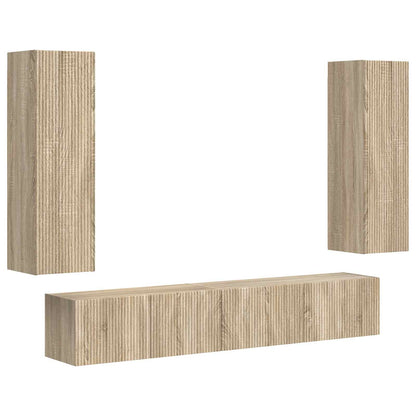 Set mobile TV 3 pcs Rovere Sonoma Legno multistrato