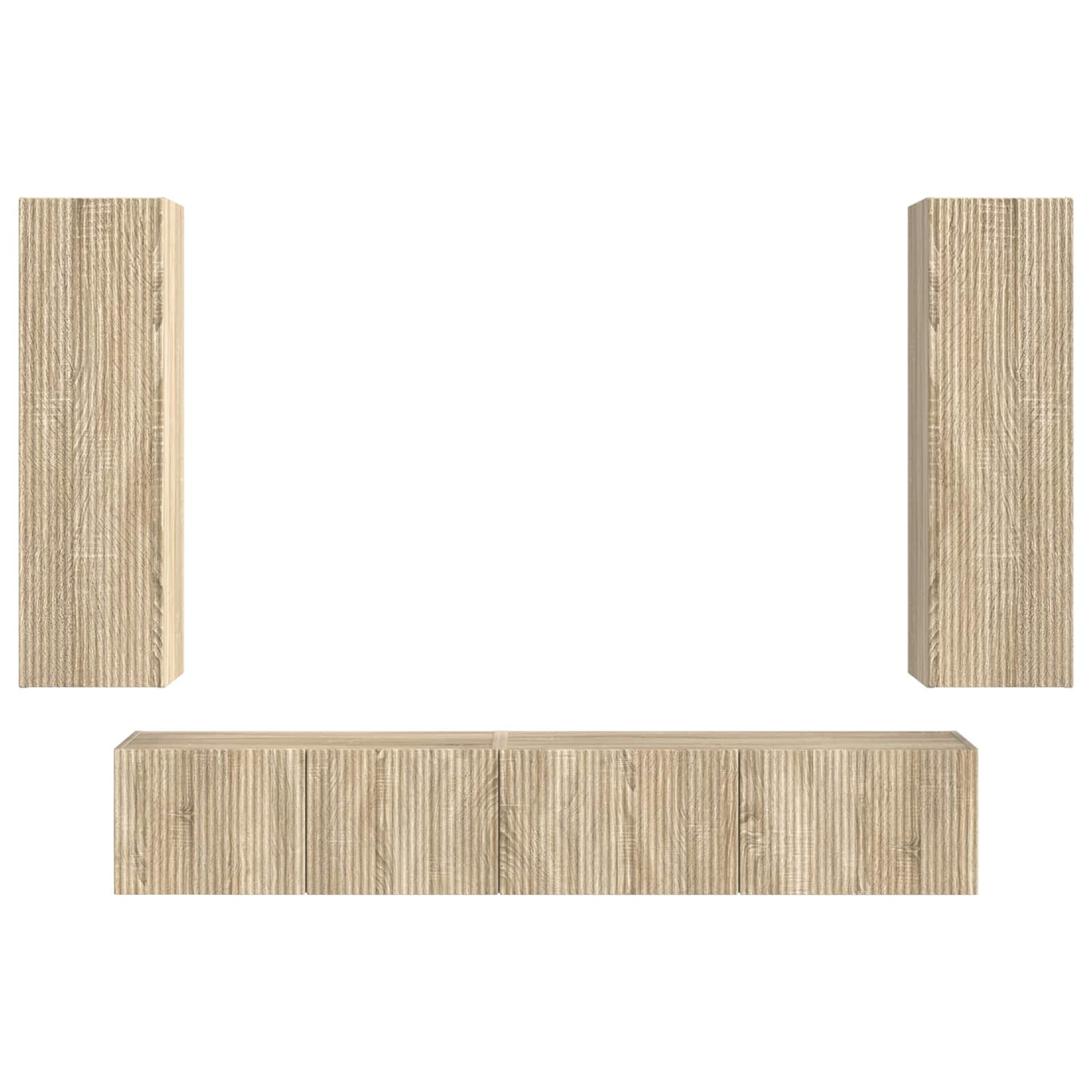 Set mobile TV 3 pcs Rovere Sonoma Legno multistrato