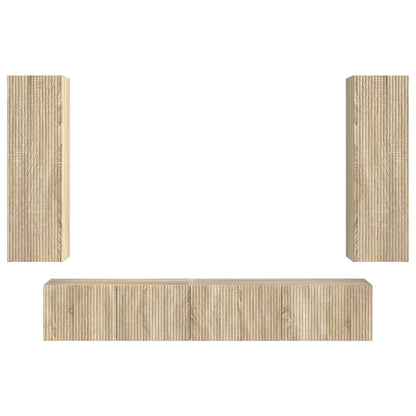 Set mobile TV 3 pcs Rovere Sonoma Legno multistrato