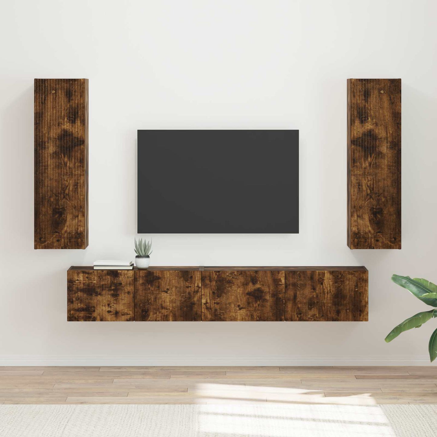 Set mobile TV 3 pcs Rovere fumé Legno multistrato