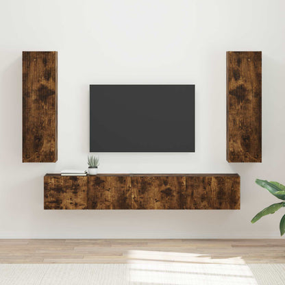 Set mobile TV 3 pcs Rovere fumé Legno multistrato