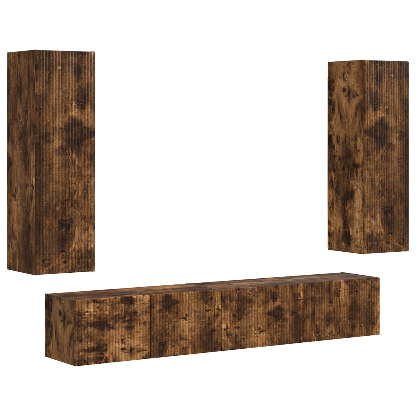 Set mobile TV 3 pcs Rovere fumé Legno multistrato