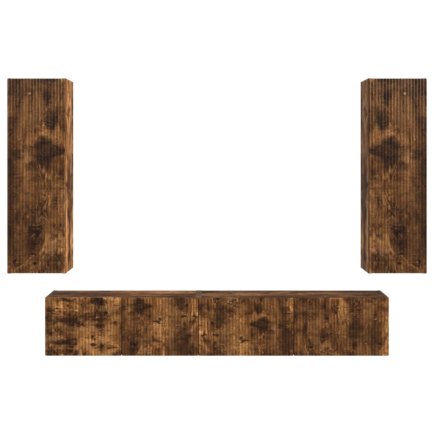 Set mobile TV 3 pcs Rovere fumé Legno multistrato