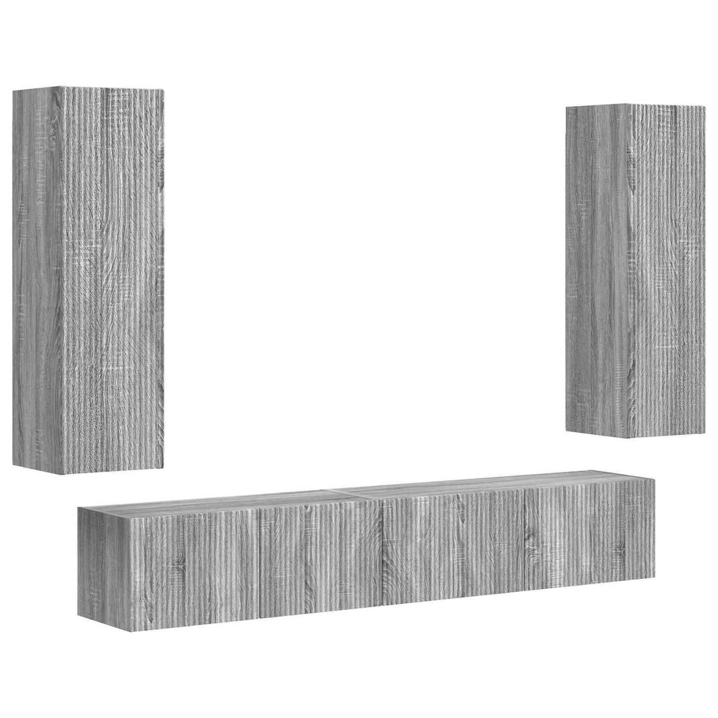 Set mobile TV 3 pcs Grigio Sonoma Legno multistrato