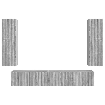Set mobile TV 3 pcs Grigio Sonoma Legno multistrato