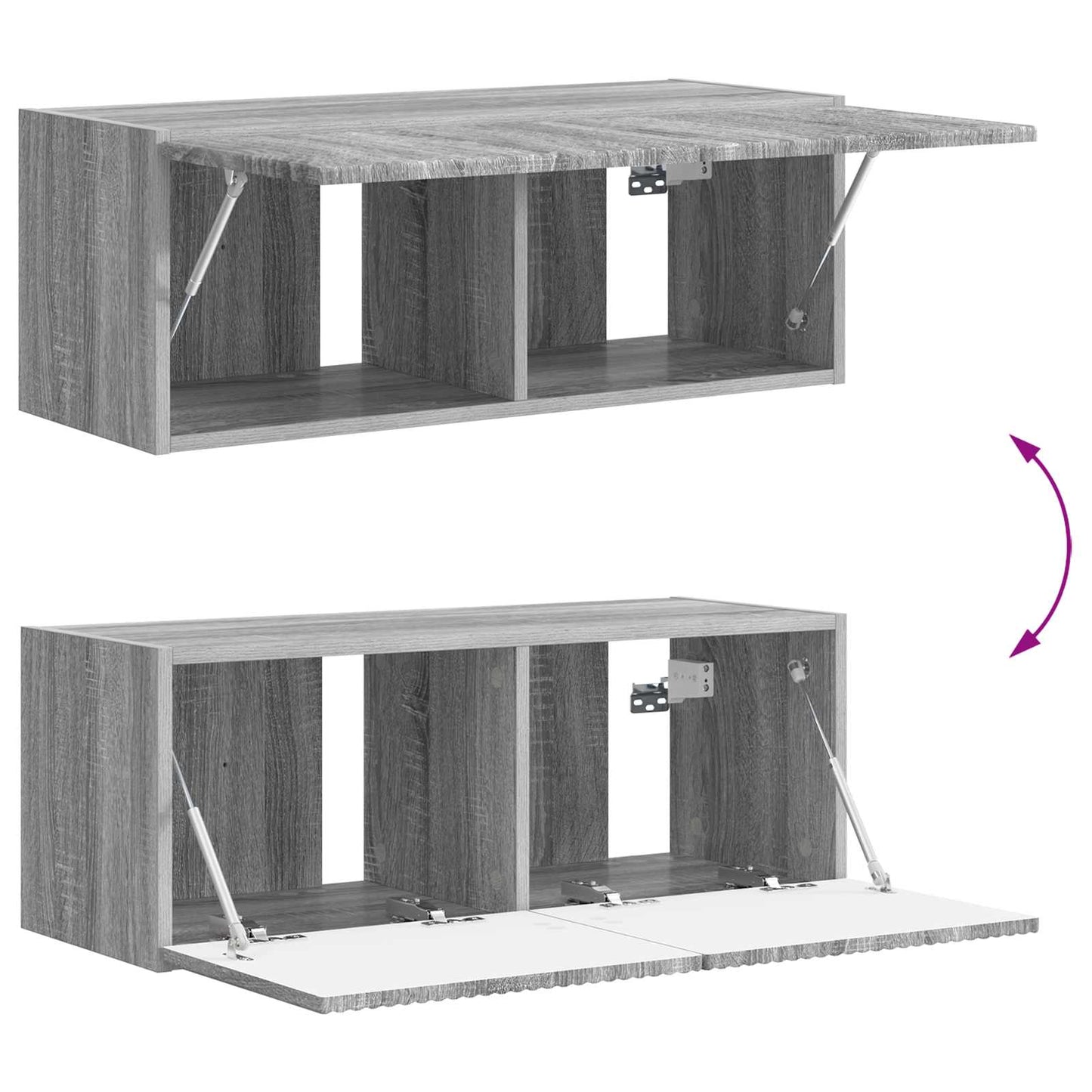 Set mobile TV 3 pcs Grigio Sonoma Legno multistrato