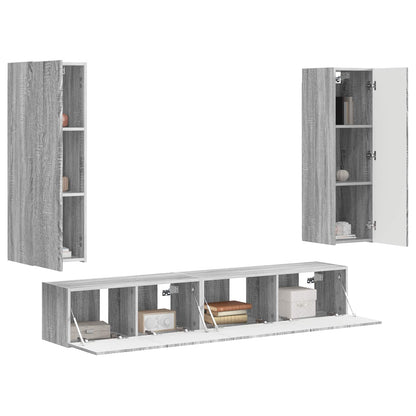 Set mobile TV 3 pcs Grigio Sonoma Legno multistrato