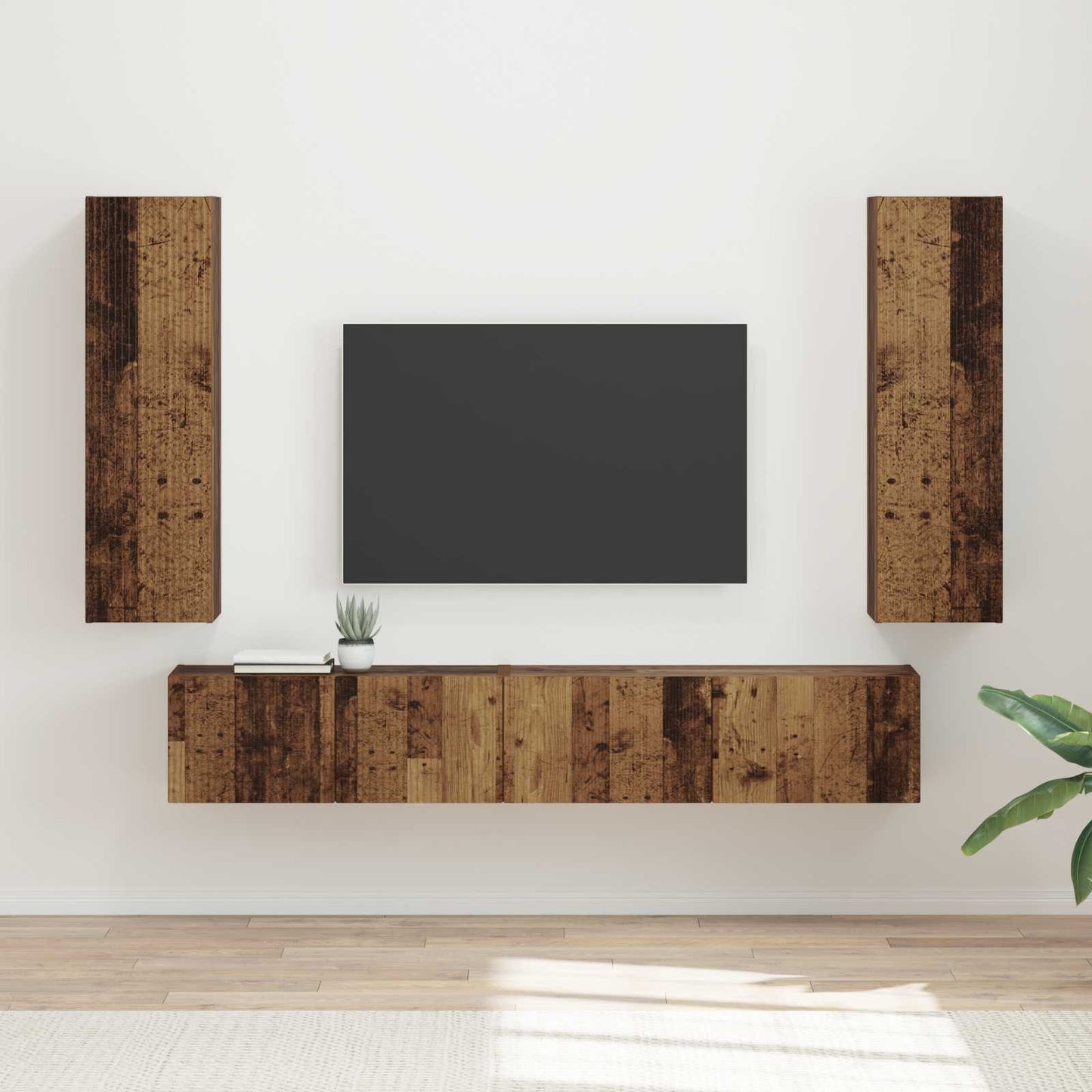 Set mobile TV 3 pcs Legno vecchio Legno multistrato