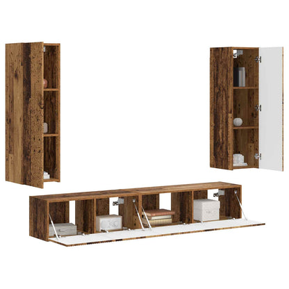 Set mobile TV 3 pcs Legno vecchio Legno multistrato