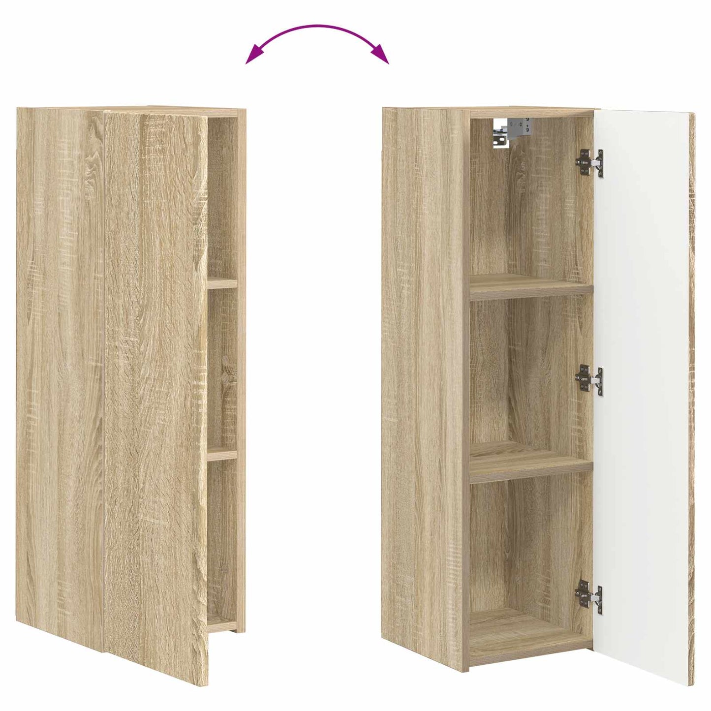 Set mobile TV 3 pcs Rovere Sonoma Legno multistrato