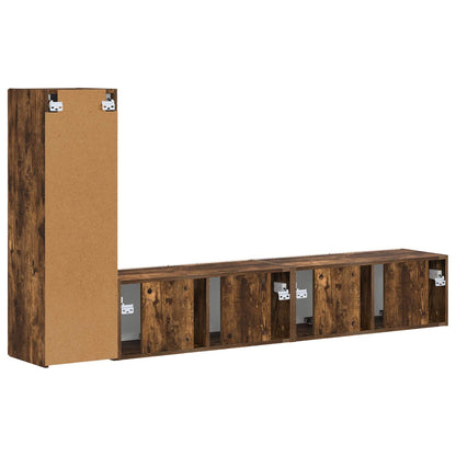 Set mobile TV 2 pcs Rovere fumé Legno multistrato