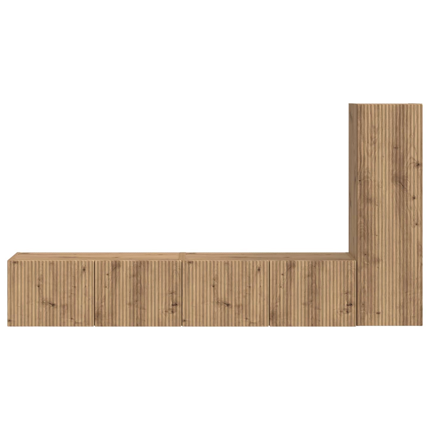 Set mobile TV 2 pcs Rovere artigianale Legno multistrato