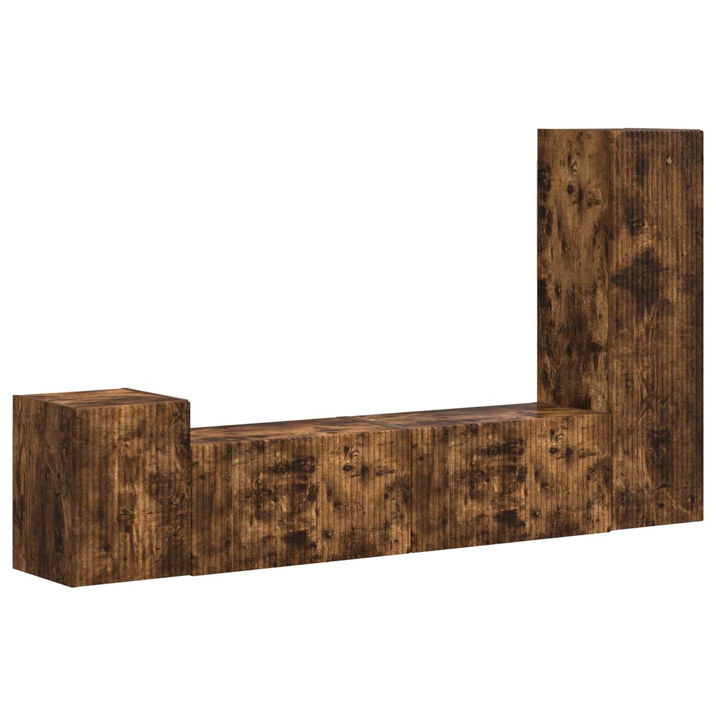 Set mobile TV 4 pcs Rovere fumé Legno multistrato