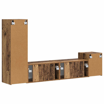 Set mobile TV 4 pcs Legno vecchio Legno multistrato