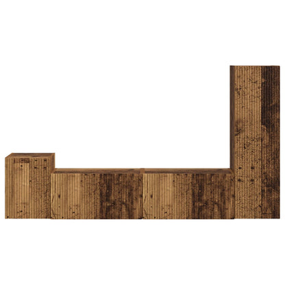 Set mobile TV 4 pcs Legno vecchio Legno multistrato