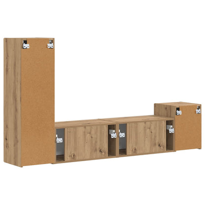 Set mobile TV 4 pcs Rovere artigianale Legno multistrato