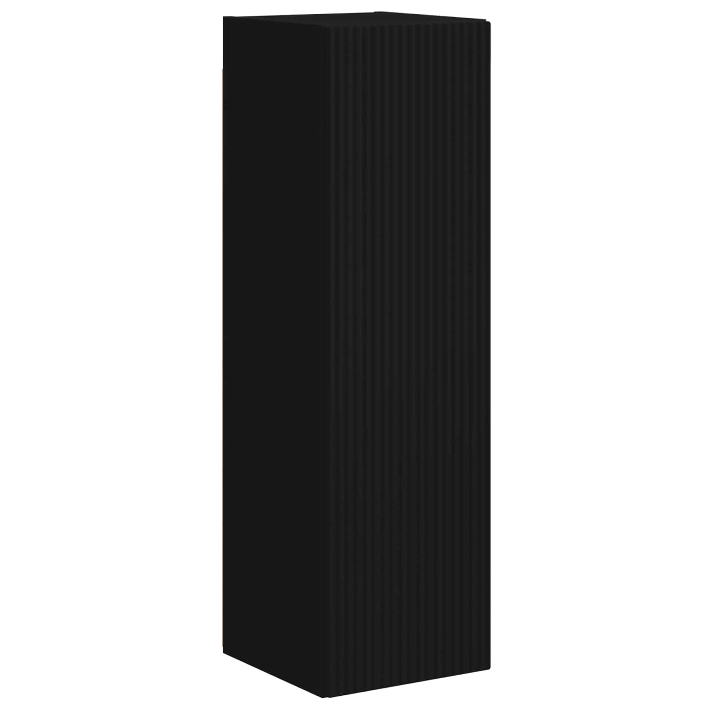 Set mobile TV Montaggio a parete 3 pcs Nero Legno multistrato