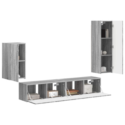 Set mobile TV 3 pcs Grigio Sonoma Legno multistrato
