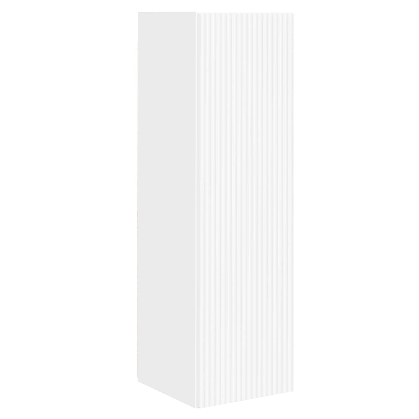 Set mobile TV Montaggio a parete 3 pcs Bianco Legno multistrato