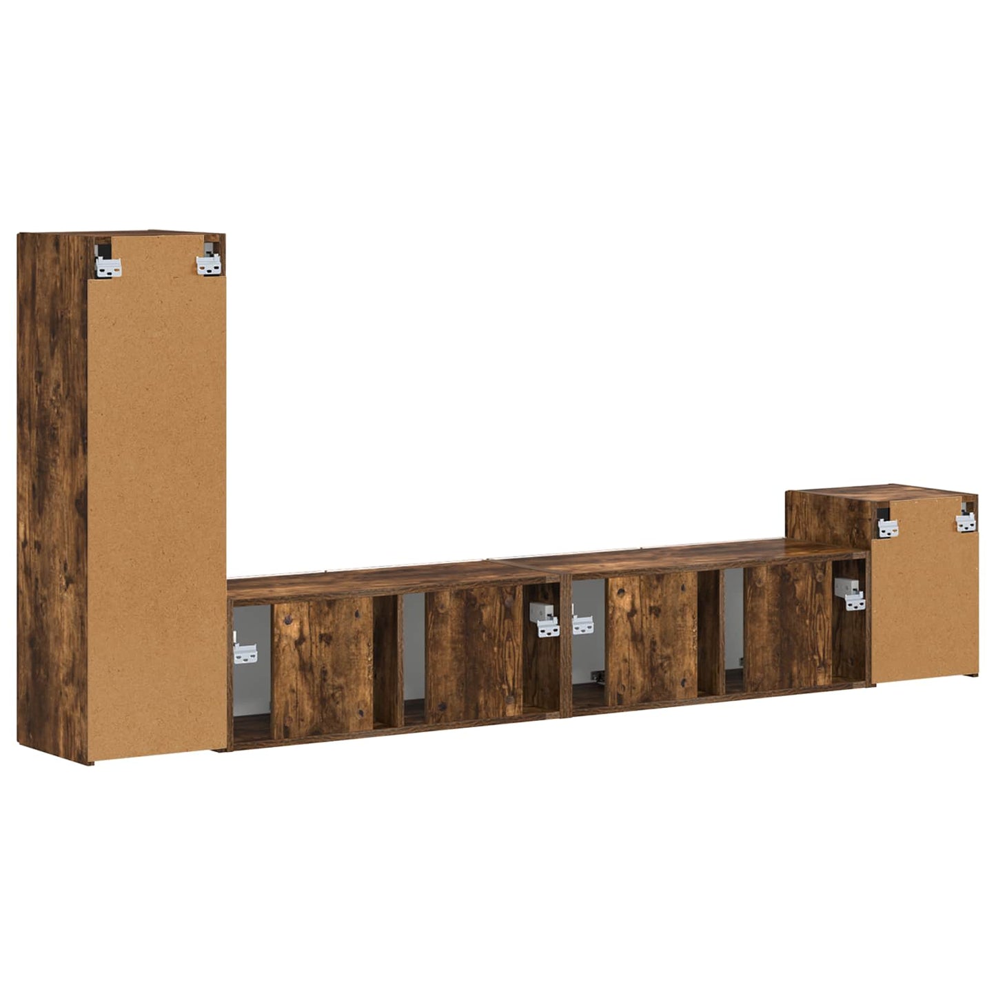 Set mobile TV 3 pcs Rovere fumé Legno multistrato