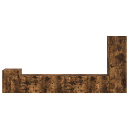 Set mobile TV 3 pcs Rovere fumé Legno multistrato