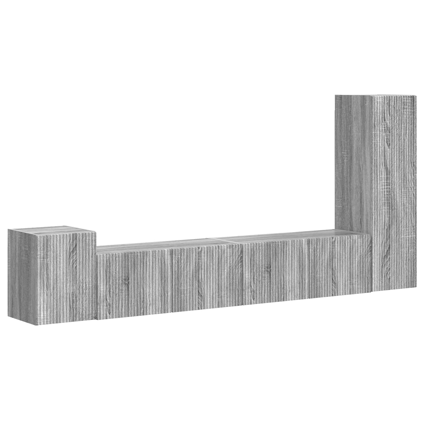 Set mobile TV 3 pcs Grigio Sonoma Legno multistrato