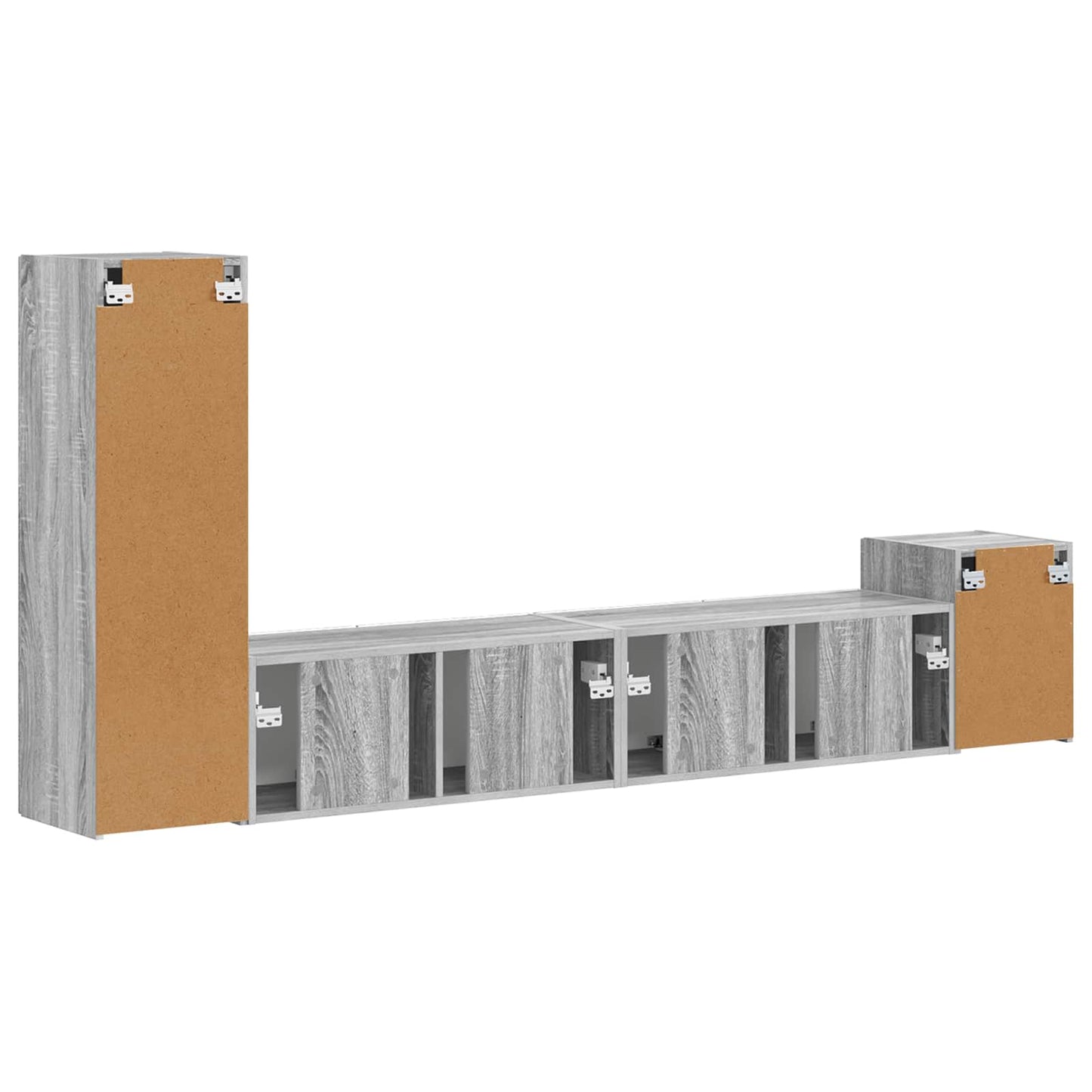 Set mobile TV 3 pcs Grigio Sonoma Legno multistrato