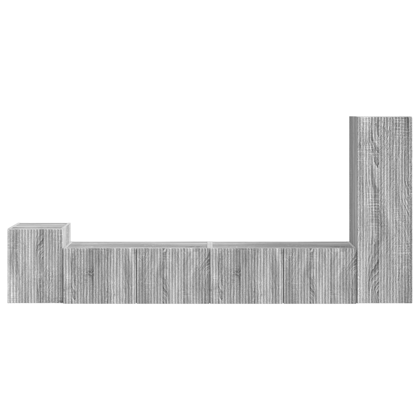 Set mobile TV 3 pcs Grigio Sonoma Legno multistrato