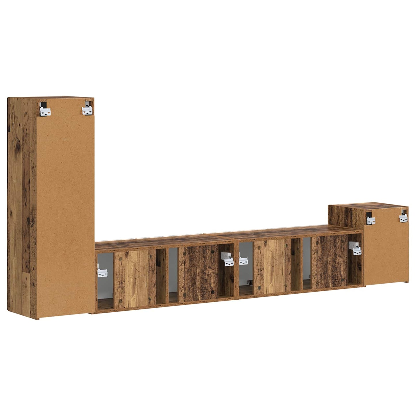 Set mobile TV 3 pcs Legno vecchio Legno multistrato