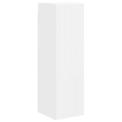 Set mobile TV Montaggio a parete 4 pcs Bianco Legno multistrato