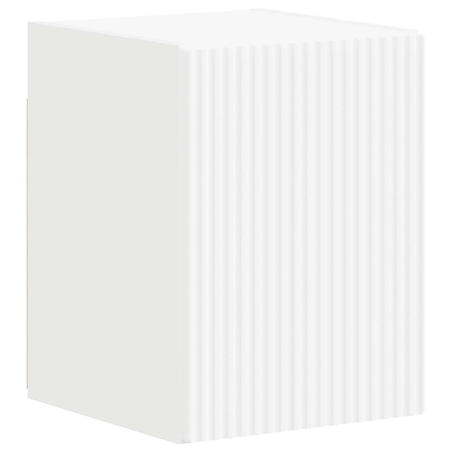 Set mobile TV Montaggio a parete 4 pcs Bianco Legno multistrato