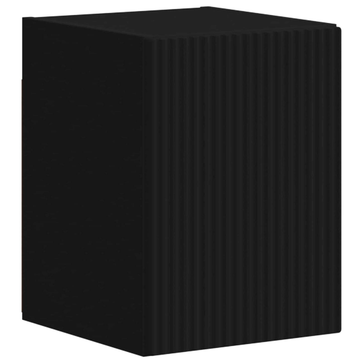 Set mobile TV Montaggio a parete 4 pcs Nero Legno multistrato