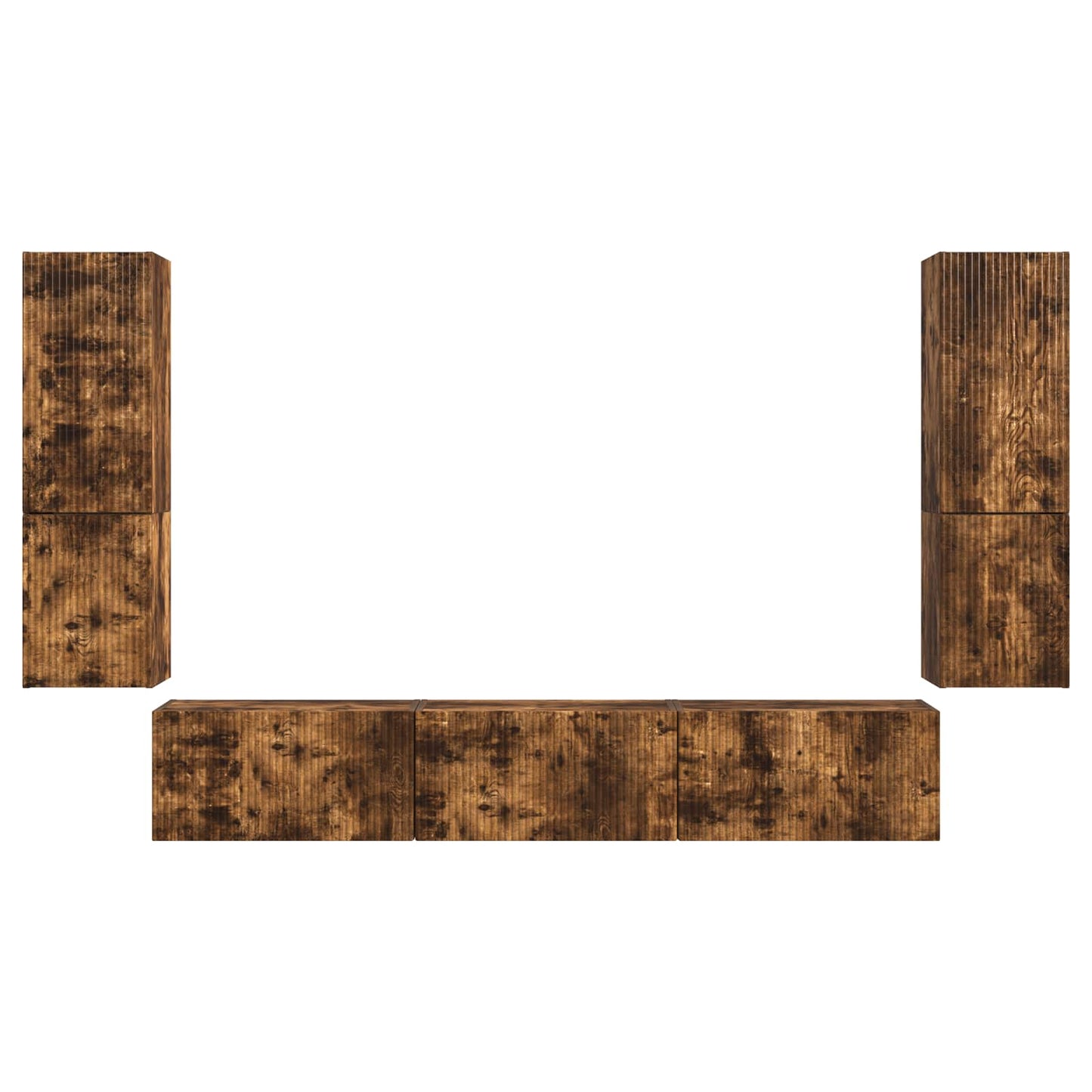 Set mobile TV 4 pcs Rovere fumé Legno multistrato