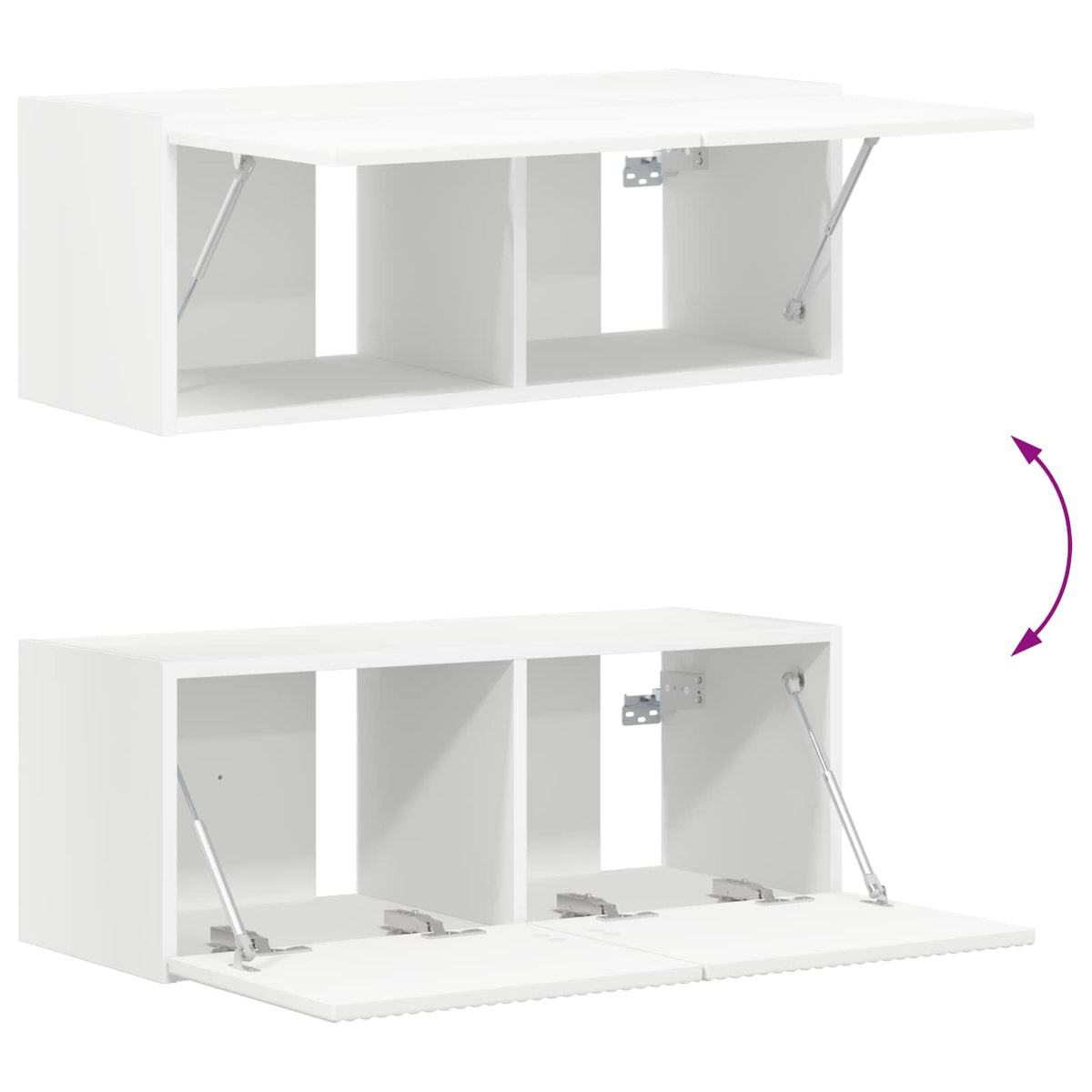 Set mobile TV 6 pz Bianco Legno ingegnerizzato | homemem39
