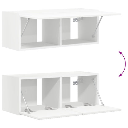 Set mobile TV 6 pz Bianco Legno ingegnerizzato | homemem39