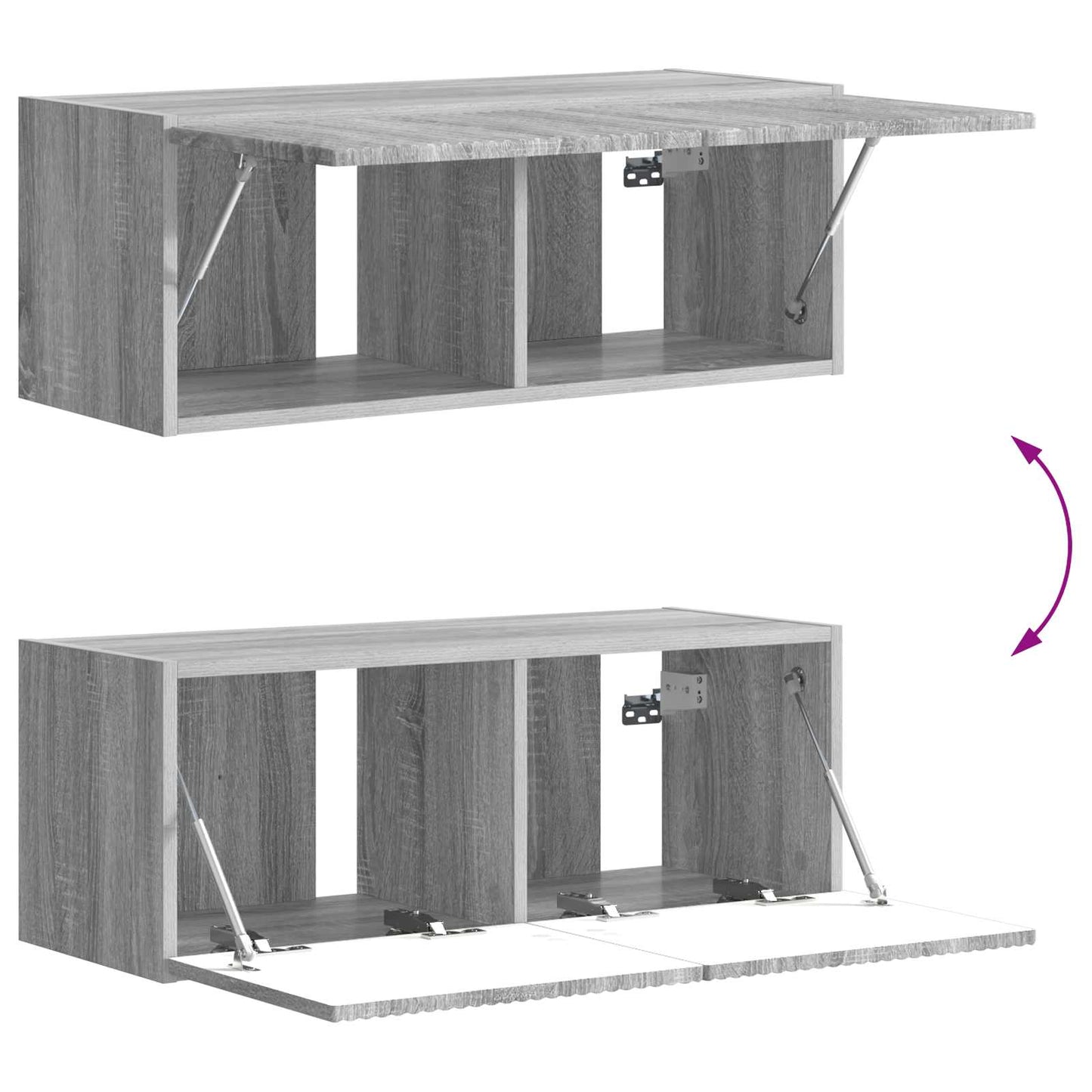 Set mobile TV 6 pcs Grigio Sonoma Legno multistrato