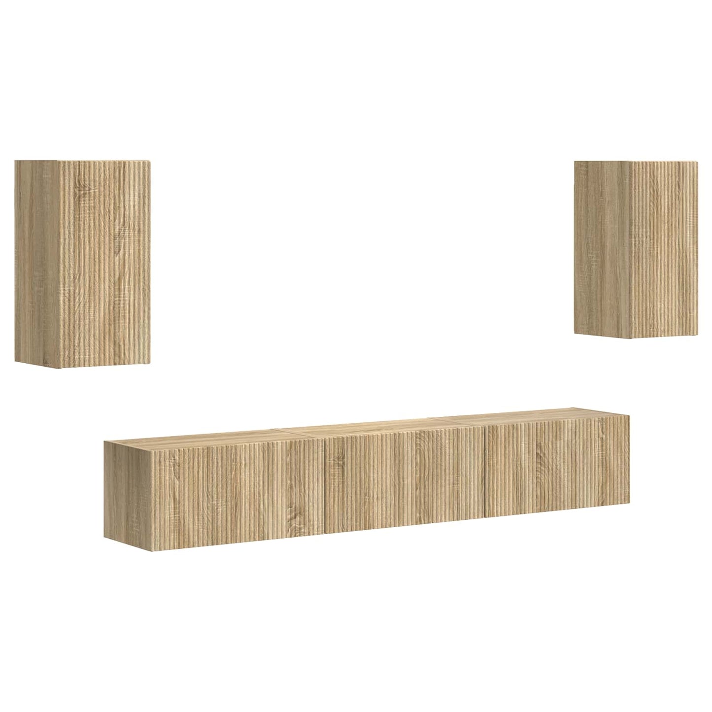 Set mobile TV 3 pcs Rovere Sonoma Legno multistrato