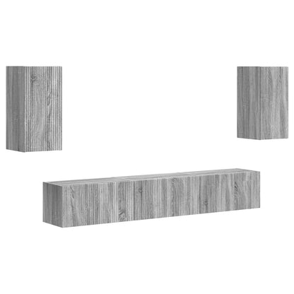 Set mobile TV 3 pcs Grigio Sonoma Legno multistrato